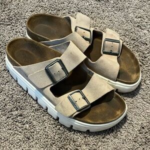 Women’s Beige Sandals with Buckles